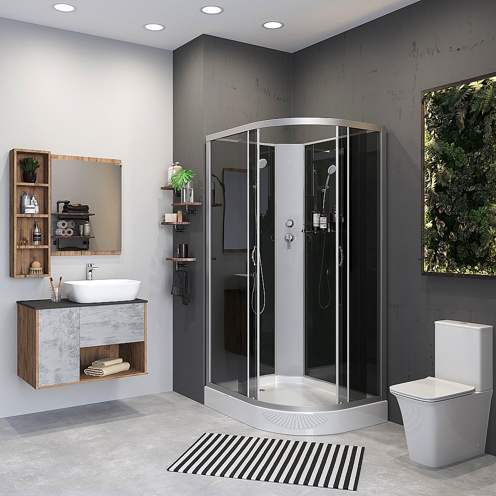 Душевая кабина Niagara Classic NG-3512-14BK 120х80 купить в интернет-магазине Sanbest