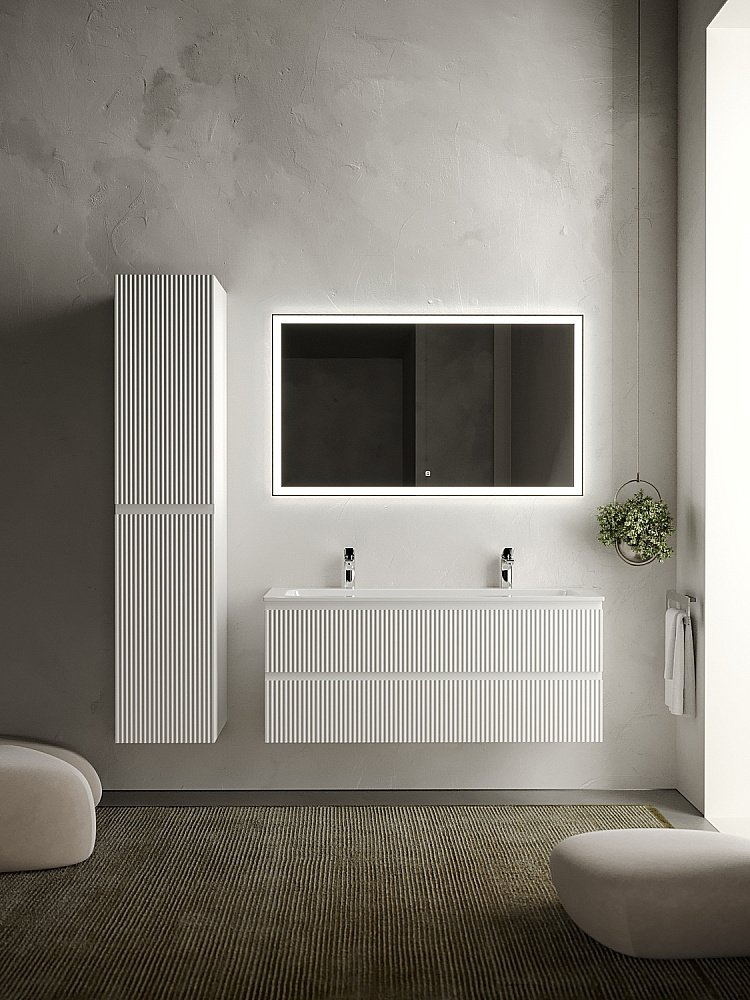 Тумба с раковиной Sancos SNOB R SNR120W Bianco для ванной в интернет-магазине Sanbest