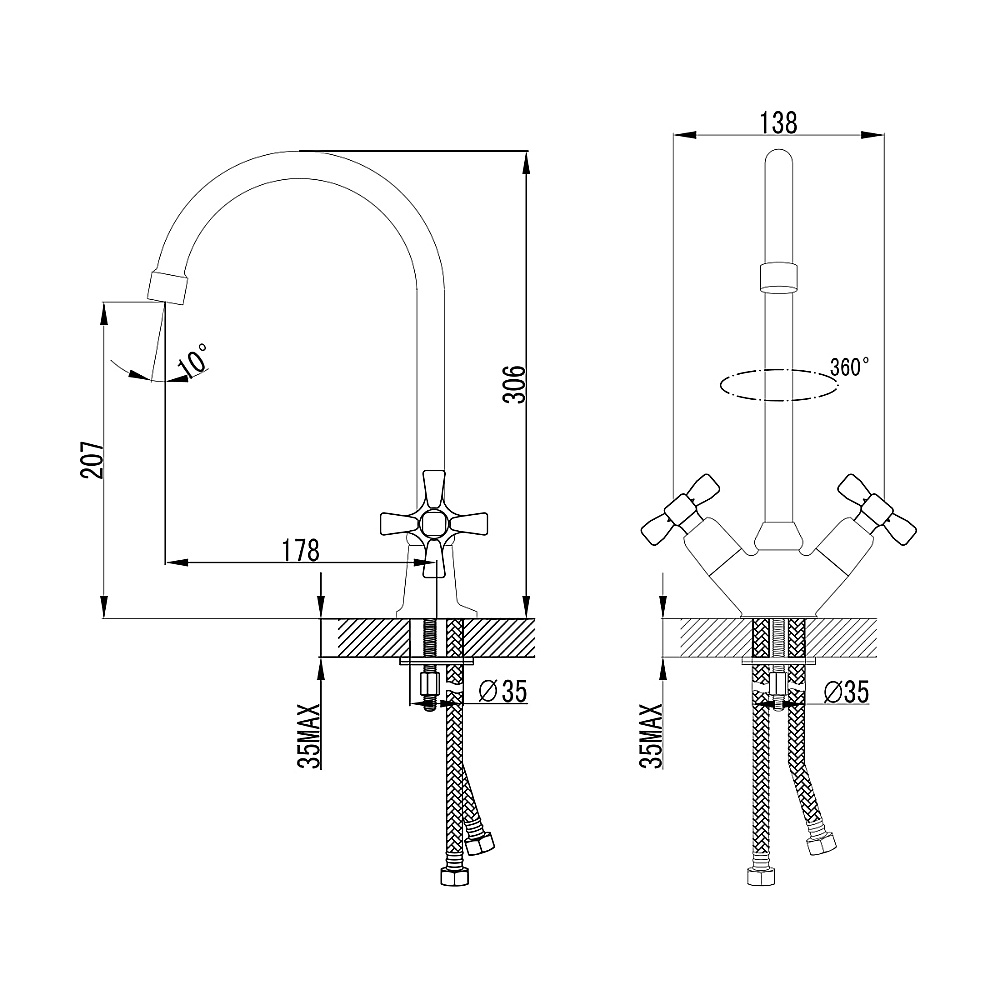 Смеситель для кухни Lemark Benefit LM2505C купить в интернет-магазине сантехники Sanbest
