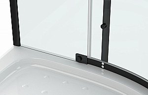 Душевой уголок Bravat BLACKLINE BS090.1110A 90х90 стекло прозрачное/профиль черный купить в интернет-магазине Sanbest