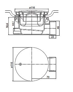 Сифон для поддона Cezares CZR-01-90 купить в интернет-магазине сантехники Sanbest