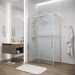 Душевой уголок Grossman Galaxy 140х90 120.K33.01.1490.32.00 стекло прозрачное/профиль золото брашированное купить в интернет-магазине Sanbest