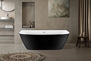 Ванна акриловая Esbano San Marino ESVASANMB 170х80 черная, белая купить в интернет-магазине Sanbest