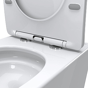 Унитаз приставной напольный BelBagno Flay-Tor BB1003CB-TOR/SC белый, безободковый, с крышкой микролифт, слив-торнадо купить в интернет-магазине Sanbest