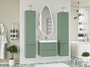 Пенал подвесной Misty Victory 35 VIC-05035-080 зеленый для ванной в интернет-магазине сантехники Sanbest