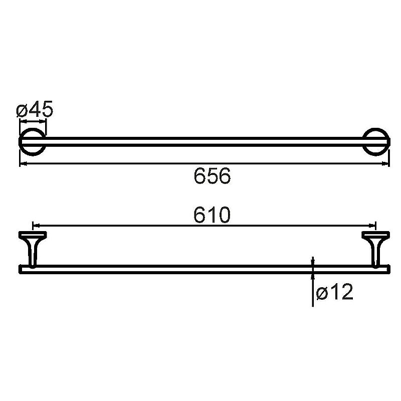 Полотенцедержатель Milardo Magellan MAGSM10M49 хром купить в интернет-магазине сантехники Sanbest