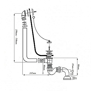 Слив перелив Magliezza 927WM белый матовый купить в интернет-магазине сантехники Sanbest