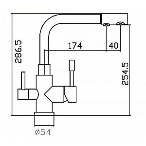 Смеситель для кухни Zorg Inox SZR-1339 M Сталь купить в интернет-магазине сантехники Sanbest