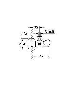 Угловой вентиль Grohe 22939 000 купить в интернет-магазине сантехники Sanbest