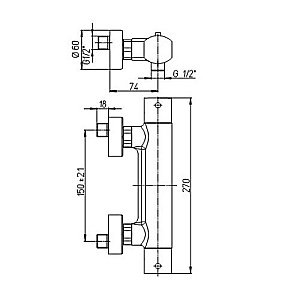 Смеситель для душа PAINI Ovo 86CR511TH хром купить в интернет-магазине сантехники Sanbest