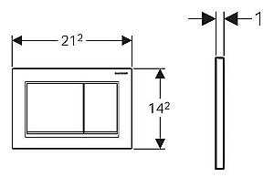 Кнопка для инсталляции Geberit Omega 30 115.080.KM.1 купить в интернет-магазине сантехники Sanbest