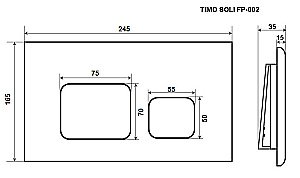 Кнопка для инсталляции Timo SOLI FP-002W белый купить в интернет-магазине сантехники Sanbest