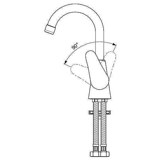Смеситель для раковины Vidima Orion BA364AA купить в интернет-магазине сантехники Sanbest