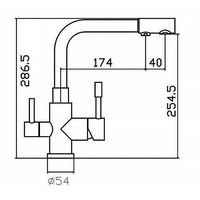 Смеситель для кухни Zorg Inox SZR-1339 M Сталь купить в интернет-магазине сантехники Sanbest