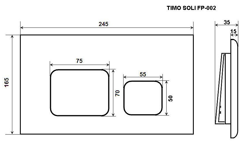 Кнопка для инсталляции Timo SOLI FP-002W белый купить в интернет-магазине сантехники Sanbest
