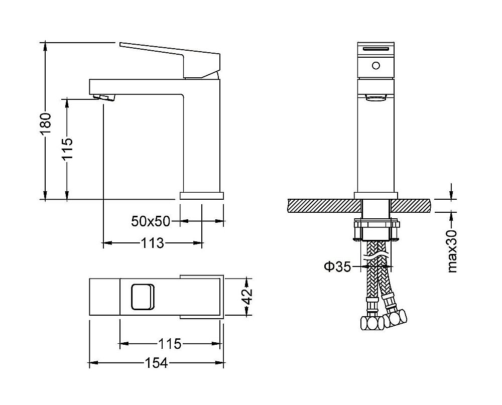 Смеситель для раковины Timo Briana 7161/17F купить в интернет-магазине сантехники Sanbest
