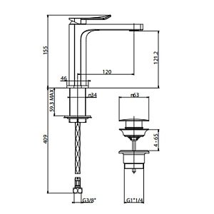 Смеситель для раковины Gattoni Soffio 8140/81C0 купить в интернет-магазине сантехники Sanbest