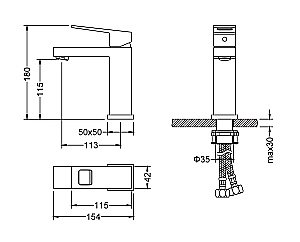 Смеситель для раковины Timo Briana 7161/17F купить в интернет-магазине сантехники Sanbest