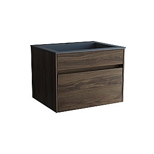 Тумба с раковиной Vincea Chiara 60 VMC-2C600CO/VCB-13600G тёмный дуб/раковина серая для ванной в интернет-магазине Sanbest