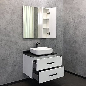 Тумба с раковиной Comforty Амстердам 00-00004668 75 белая для ванной в интернет-магазине Sanbest