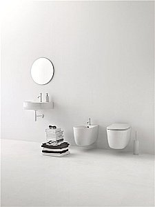 Унитаз подвесной Kerasan Nolita 5315 белый, безободковый, смыв торнадо купить в интернет-магазине Sanbest