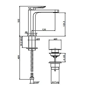 Смеситель для раковины Gattoni Soffio 8140/81C0 купить в интернет-магазине сантехники Sanbest