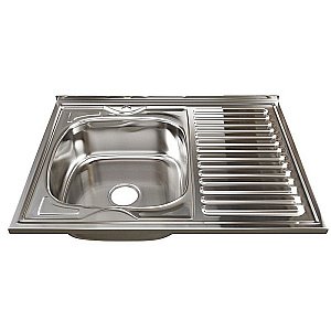 Мойка кухонная MIXLINE ML 528180 хром купить в интернет-магазине сантехники Sanbest