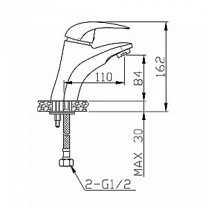 Смеситель для раковины Agger Proud A0802100 хром купить в интернет-магазине сантехники Sanbest