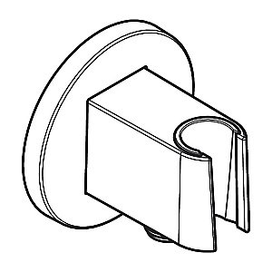 Подключение для шланга Hansgrohe FixFit S 26888700 белое матовое купить в интернет-магазине сантехники Sanbest