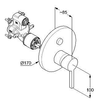 Смеситель для душа Kludi Nova Fonte 206590515 хром купить в интернет-магазине сантехники Sanbest