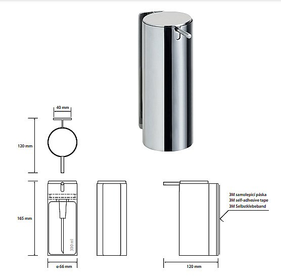 Диспенсер Bemeta Easy 163109221 нержавеющая сталь купить в интернет-магазине сантехники Sanbest