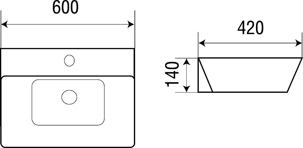Накладная раковина WeltWasser WW ELBACH 2253 60 белая купить в интернет-магазине Sanbest