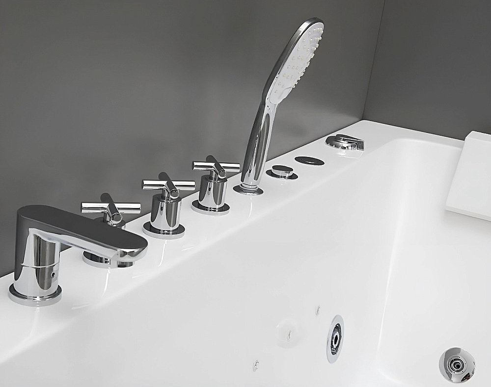 Ванна акриловая CeruttiSpa 9948 170x80 с гидромассажем белая купить в интернет-магазине Sanbest