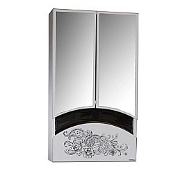 Зеркальный шкаф MIXLINE РАДУГА 528042 46 черный купить в интернет-магазине сантехники Sanbest