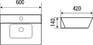 Накладная раковина WeltWasser WW ELBACH 2253 60 белая купить в интернет-магазине Sanbest