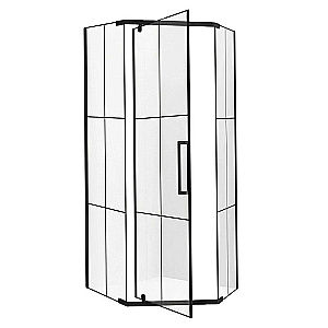 Душевой уголок Loranto Sunway 90х90 CS-816H-90 стекло прозрачное лофт клетка/профиль черный матовый купить в интернет-магазине Sanbest