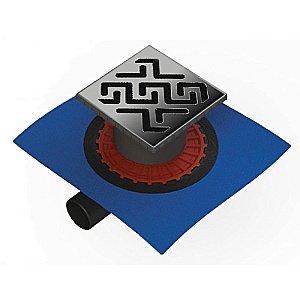 Душевой трап боковой Berges Zentrum Antik 15х15 090365 матовый хром купить в интернет-магазине Sanbest