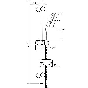 Душевой гарнитур Orange O-Shower OS706cr хром купить в интернет-магазине сантехники Sanbest