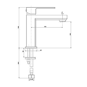 Смеситель для раковины PAINI Grazia 21PZ205S черный матовый купить в интернет-магазине сантехники Sanbest