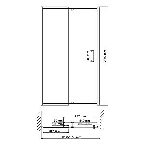 Душевая дверь WasserKRAFT Berkel 48P30 130 стекло прозрачное/профиль хром купить в интернет-магазине Sanbest