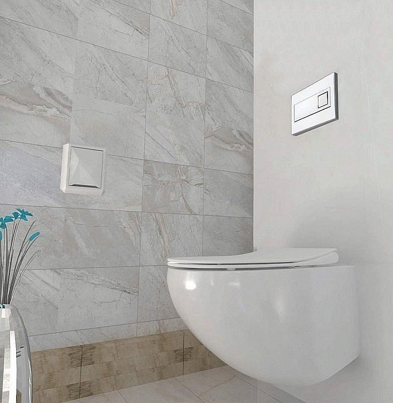 Унитаз с инсталляцией Pestan Fluenta Rimless SET40006661DB безободковый, с крышкой микролифт купить в интернет-магазине Sanbest