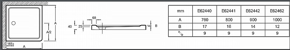 Душевой поддон Jacob Delafon FLIGHT E62440-00 76x76 белый купить в интернет-магазине Sanbest