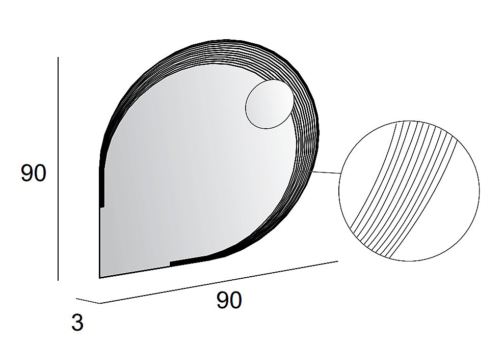 Зеркало с LED подстветкой Cezares 45012 90x90 в ванную от интернет-магазине сантехники Sanbest