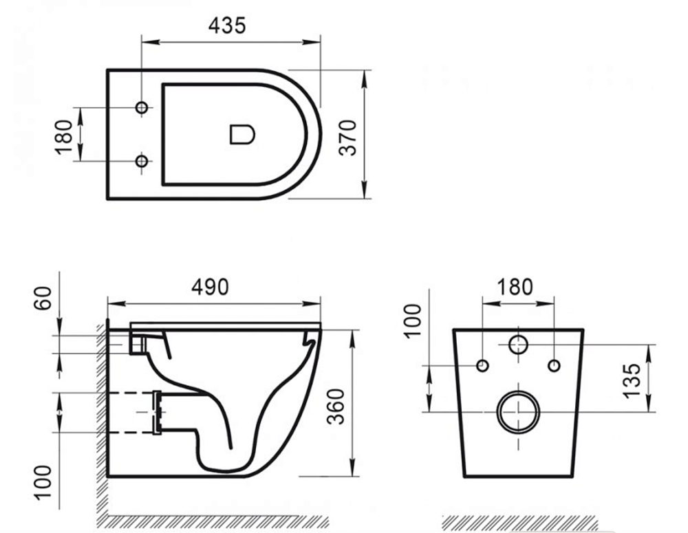 Унитаз подвесной BelBagno SFERA-R BB046CHR безободковый купить в интернет-магазине Sanbest