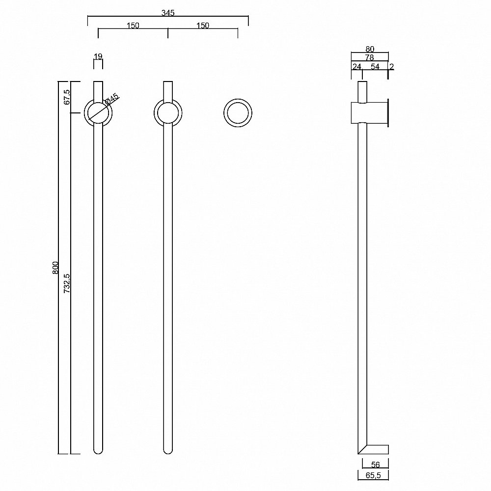 Полотенцесушитель электрический ABBER Charme AH4002BST сталь брашированная купить в интернет-магазине сантехники Sanbest