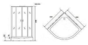 Душевая кабина с сенсором Niagara Premium NG- 6002-01G 100x100 купить в интернет-магазине Sanbest