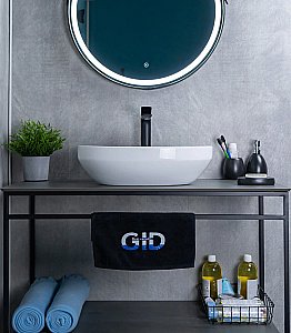 Раковина накладная Gid Lago 50 D1469 51196 белая купить в интернет-магазине Sanbest