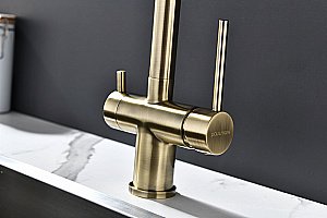 Смеситель для кухни Paulmark Serpentine Se213222-BR бронза купить в интернет-магазине сантехники Sanbest