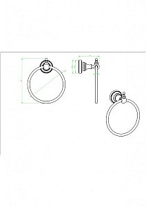 Полотенцедержатель CeramaLux Elegance 95806 черный матовый купить в интернет-магазине сантехники Sanbest