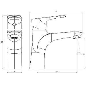 Смеситель для раковины RedBlu by Damixa Palace Grand 460210000 купить в интернет-магазине сантехники Sanbest